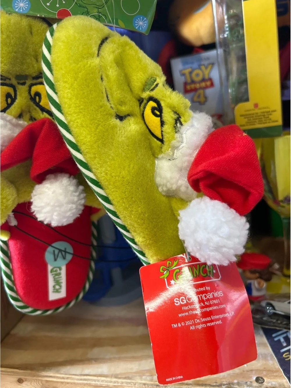 The Grinch Plush Holiday Slippers Size Medium